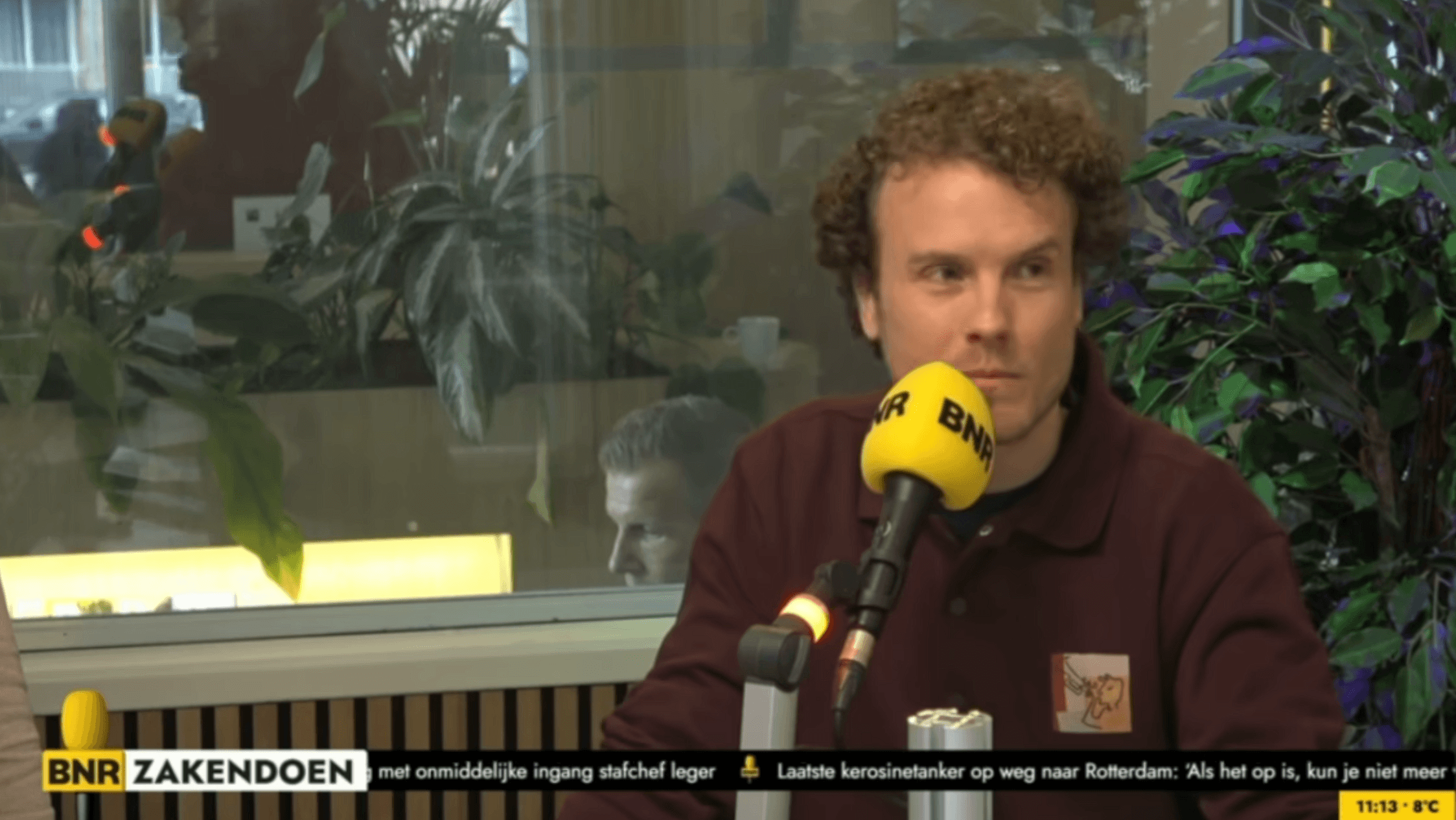 Carl pitching on BNR Zakendoen